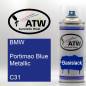 Preview: BMW, Portimao Blue Metallic, C31: 400ml Sprühdose, von ATW Autoteile West.